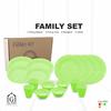 Gambar Glori Melamine Set Makan Keluarga Piring Makan Gelas Mangkok FS001 - Hijau dari Glori Melamine Kab. Tangerang 11 Tokopedia