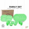 Gambar Glori Melamine Set Makan Keluarga Piring Makan Gelas Mangkok FS001 - Hijau dari Glori Melamine Kab. Tangerang 10 Tokopedia