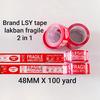 Gambar lakban fragile merah putih 2in1 100 yard - fragile 2 in 1, 48MM X 100yard dari Ikan Asin LSY Jakarta Barat 5 Tokopedia