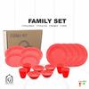 Gambar Glori Melamine Set Makan Keluarga Piring Makan Gelas Mangkok FS001 - Hijau dari Glori Melamine Kab. Tangerang 8 Tokopedia