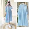 Gambar Long Tunik Terbaru Baju Tunik Wanita AMELIA TUNIK - blue dari TOF Bandung Kota Bandung 2 Tokopedia