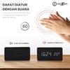 Gambar Naxen Jam Meja Kayu Digital LED Alarm Clock + Temperature + Date Wood - Black dari Naxen Official Store Jakarta Utara 4 Tokopedia