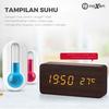 Gambar Jam Meja Kayu Digital LED Naxen Alarm Clock + Temperature + Date Wood - Hitam dari Unitech Official Jakarta Utara 6 Tokopedia