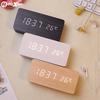 Gambar Naxen Jam Meja Kayu Digital LED Alarm Clock + Temperature + Date Wood - Black dari Naxen Official Store Jakarta Utara 8 Tokopedia