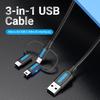 Gambar Vention Multi USB Charger 3in1 Micro USB to USB-C + Mini USB - CQI, 0.5 Meter dari Vention Indonesia Jakarta Barat 3 Tokopedia