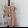 Gambar Gamis Larisa Rempel Resleting Depan Busui Friendly - Hitam dari Tokogo-id Jakarta Barat 12 Tokopedia
