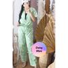 Gambar Setelan Piyama Wanita HomeWear One Set Trendy Bisa Untuk Outfit Jalan - Stripe Mustard dari DjiehanClothing Jakarta Utara 15 Tokopedia