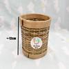 Gambar TEMPAT / WADAH TISSU DAN SENDOK GARPU (ALAT MAKAN) ANYAMAN BAMBU BULAT dari The House Store ID Kota Cimahi 3 Tokopedia