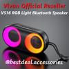 Gambar Vivan VS16 RGB Light Bluetooth Speaker Bass TWS 10W IPX6 Waterproof - Hitam dari Bestdeal Accessories Jakarta Pusat 1 Tokopedia