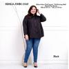 Gambar Kemeja Jumbo Putih Hitam Polos Kantor Atasan Wanita BigSize LD 130 144 - LD130 Black dari IFZ_Store Kota Surabaya 7 Tokopedia