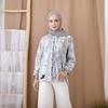 Gambar Baju Batik Blouse Bolero Wanita Kombinasi Motif Kawung Monokrom Modern - Biru Muda, M dari SANTY-COLLECTION Kota Pekalongan 3 Tokopedia
