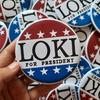 Gambar Loki for President Pin dari thebettybets Jakarta Barat 1 Tokopedia