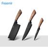 Gambar freemir Set Pisau 3 Pcs Pisau Dapur Anti Lengket Gagang Kayu - Hitam dari freemir Official Store 1 Tokopedia
