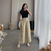 Gambar Highwaist Kulot Linen Premium Laura Slim Kulot Highwaist / Kulot Linen - Hitam, All Size dari SENTILING Kab. Pekalongan 10 Tokopedia