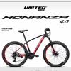 Gambar (KHUSUS GOJEK) Sepeda MTB 27.5 UNITED MONANZA 4.0 FRAME ALLOY - grey dari cinhin jaya cycle shop Kota Bekasi 2 Tokopedia