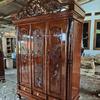 Gambar Lemari kayu jati asli jepara peluru mahkota 3 Pintu dari Toko Baru Mebel Kota Bekasi 1 Tokopedia
