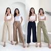 Gambar Highwaist Kulot Linen Premium Laura Slim Kulot Highwaist / Kulot Linen - Hitam, All Size dari SENTILING Kab. Pekalongan 4 Tokopedia