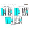 Gambar Kombi Lemari Pakaian Meja Rias Wardrobe Baju Tarik Kaca Frameles Glass - Putih Gloss, 120cm dari Heinrich Interior Jakarta Utara 3 Tokopedia