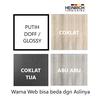 Gambar Kombi Lemari Pakaian Meja Rias Wardrobe Baju Tarik Kaca Frameles Glass - Putih Gloss, 120cm dari Heinrich Interior Jakarta Utara 4 Tokopedia
