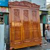 Gambar Lemari kayu jati asli jepara peluru mahkota 3 Pintu dari Toko Baru Mebel Kota Bekasi 3 Tokopedia