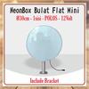 Gambar Neon Box Bulat Mini 30cm 1sisi - DC 12volt - POLOS + Bracket 12cm dari SLIMLITE Kota Surabaya 1 Tokopedia