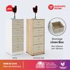 Gambar PIRA METROPOLIS - SHIKAI CH4 Lemari Laci Kayu Terang - Sonoma Oak - White dari PIRA Kab. Gresik 1 Tokopedia