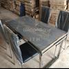 Gambar Meja Makan Marmer Rangka Stainless - Putih dari J T H Kota Tangerang 5 Tokopedia