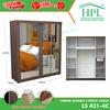 Gambar Lemari Pakaian Sliding Door 4 Pintu HPL-Coklat Kayu Full Crm LS431-4C dari HOMKING Furniture Jakarta Barat 1 Tokopedia