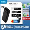 Gambar ACMIC D20 20000mAh Digital Display + 2A Fast Charge PowerBank - Hitam dari ACMIC Official Store 1 Tokopedia