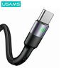 Gambar USAMS U26 KABEL DATA TYPE C FAST CHARGING & LED INDIKATOR - Hitam dari USAMS ID Official Kota Tangerang 1 Tokopedia