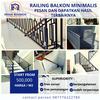 Jual Railing Tangga minimalis modern / Railing kombinasi hand rail kayu ...