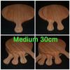 Gambar Talenan kayu bulat pizza medium 30cm kayu mahoni bulat pizza dari kulodereng Kota Batu 1 Tokopedia