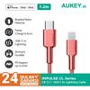 Gambar Aukey Braided Nylon MFi USB-C to Lightning Cable 1,2m - 500384 dari AUKEY 1 Tokopedia