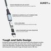 Gambar Aukey Cable CB-CD40 2m Braided Nylon USB 3.0 to Type C Grey - 500427 dari AUKEY Jakarta Barat 3 Tokopedia