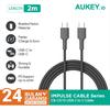 Gambar Aukey Cable CB-CD19 Braided C to C 2M Black - 500428 dari AUKEY Jakarta Barat 1 Tokopedia