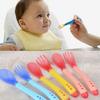 Gambar SENDOK GARPU SENSOR TEMPERATUR suhu Panas sendok MPASI bahan Silicon dari Baby Talk Club Kota Surabaya 2 Tokopedia