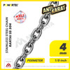 Gambar Rantai SS 304 4mm Stainless Steel Chain POWERTEC - Meteran dari megajaya.co.id Jakarta Pusat 1 Tokopedia