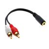 Gambar Kabel Audio 3.5mm (F) to RCA 2 (M) 25cm dari Artica Computer Jakarta Pusat 2 Tokopedia