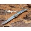Gambar Pisau Lipat Unik Handmade Baja Damaskus Damascus Pocket Folding Knife dari Raibycom Kota Bekasi 1 Tokopedia