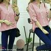 Gambar Ms_Nika/kemejasalur garis ikat pita murah/blouse kerja lucu bangkok dari hachiroku butiq Jakarta Barat 1 Tokopedia