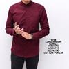 Gambar Kemeja Polos Pria Maroon Panjang Slimfit Kerja Kantor Baju cowok - M dari ALJOSA Kota Tangerang 1 Tokopedia