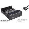 Gambar USB battery charger Blackcell BU4 4 slot smart 18650 battery charger dari VapeOi Jakarta Pusat 3 Tokopedia