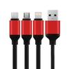 Gambar Kabel Charger 3 in 1 Cable Micro USB Lightning USB Type-C Type C 1M - Hitam dari lbagstore Kota Depok 4 Tokopedia
