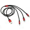 Gambar Kabel Charger 3 in 1 Cable Micro USB Lightning USB Type-C Type C 1M - Hitam dari lbagstore Kota Depok 3 Tokopedia