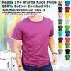 Gambar KAOS POLOS DEWASA COMBED 30S SIZE S-M-L dari KAOS POLOS ANAK BDG Kab. Bandung 1 Tokopedia