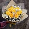 Gambar hand bouquet mawar kecil bunga segar - Kuning dari Cuci Gudang Telkom Jakarta Barat 2 Tokopedia