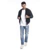 Gambar d&f Jaket pria Bomber with abu strip - Hitam - M dari d&f brand Jakarta Utara 6 Tokopedia