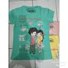 Gambar kaos wanita adem bahan bagus sablon cantik kartun fit to L dari Buci Buci Kab. Deli Serdang 2 Tokopedia
