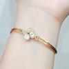Gambar Gelang Titanium Steel Wanita Four-Leaf Flower Zircon Bunga Rose Gold - Silver dari ShaColl Kab. Tangerang 5 Tokopedia