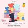 Gambar ARDENLEON Girls Color Block Dress (6 Mo-4 Yr) - Cotton Candy, S dari ARDENLEON Jakarta Barat 5 Tokopedia